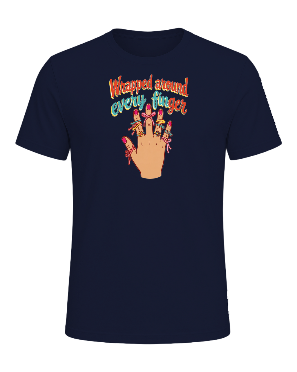 Wrapped around every finger — Navy