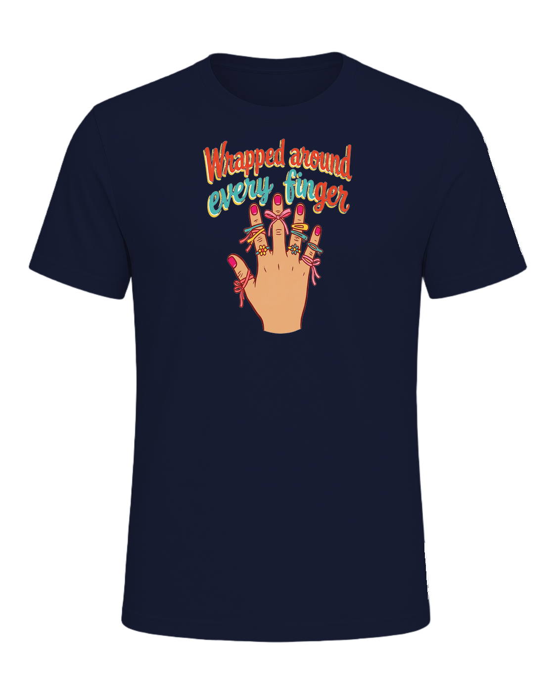Wrapped around every finger — Navy