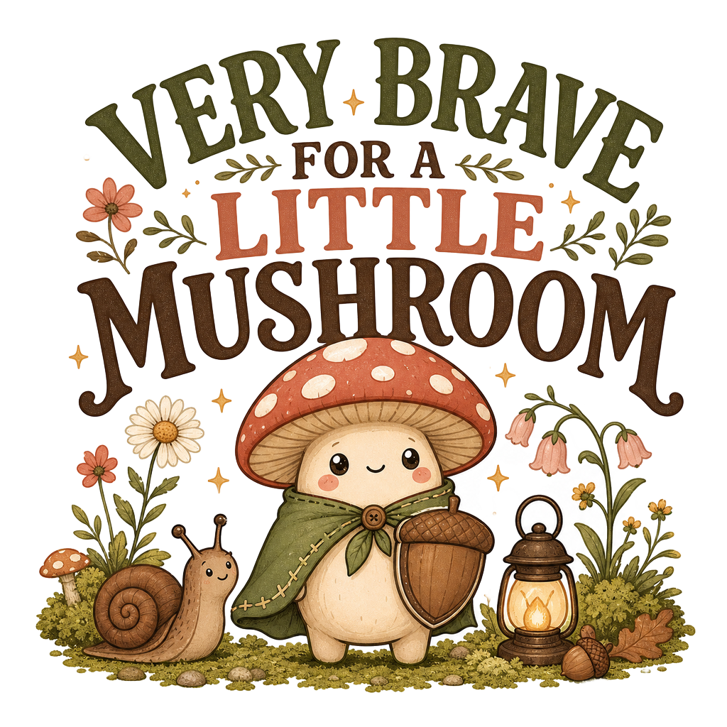 VERY BRAVE FOR A LITTLE MUSHROOM