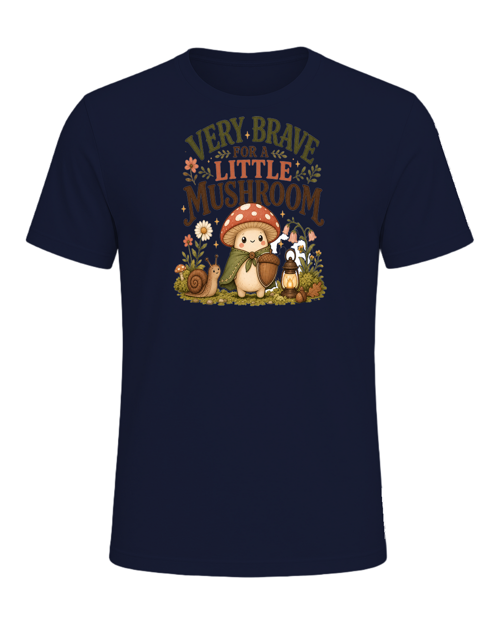 VERY BRAVE FOR A LITTLE MUSHROOM — Navy