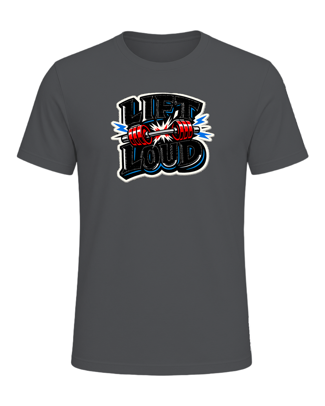 Lift Loud Tee — Asphalt
