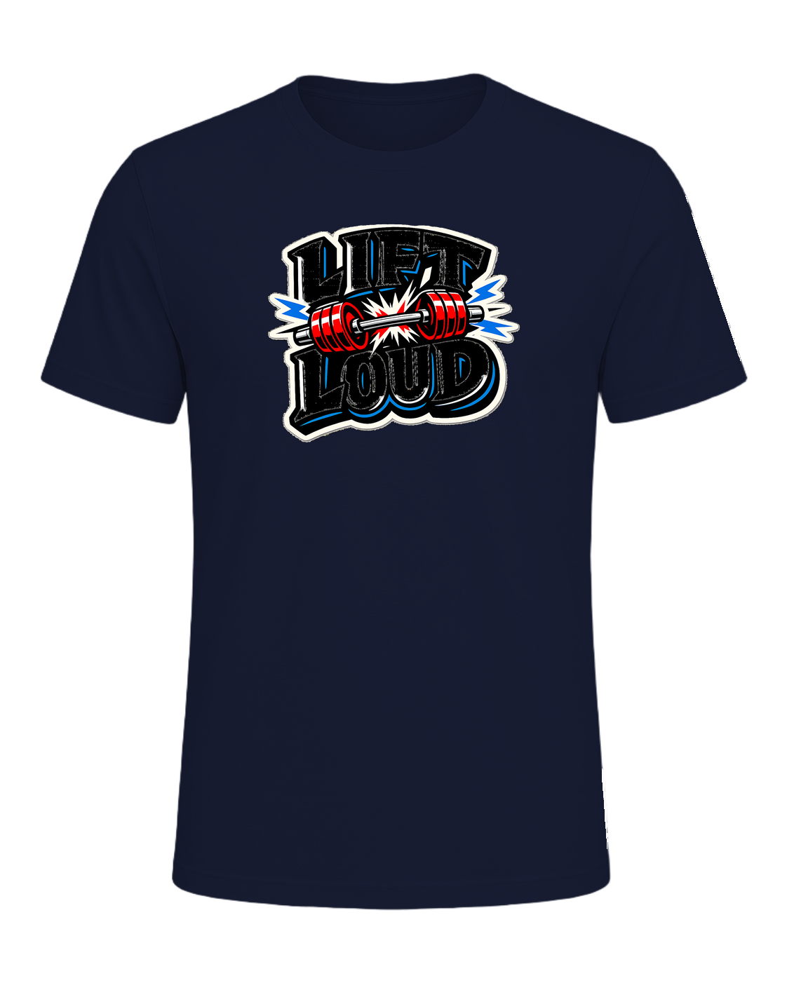 Lift Loud Tee — Navy