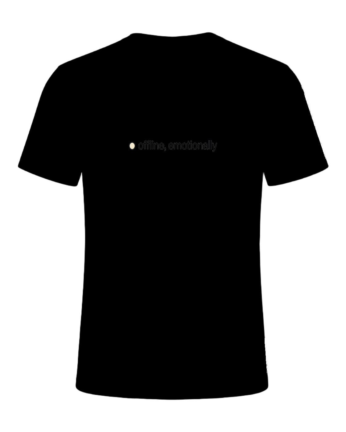 offline, emotionally — Black