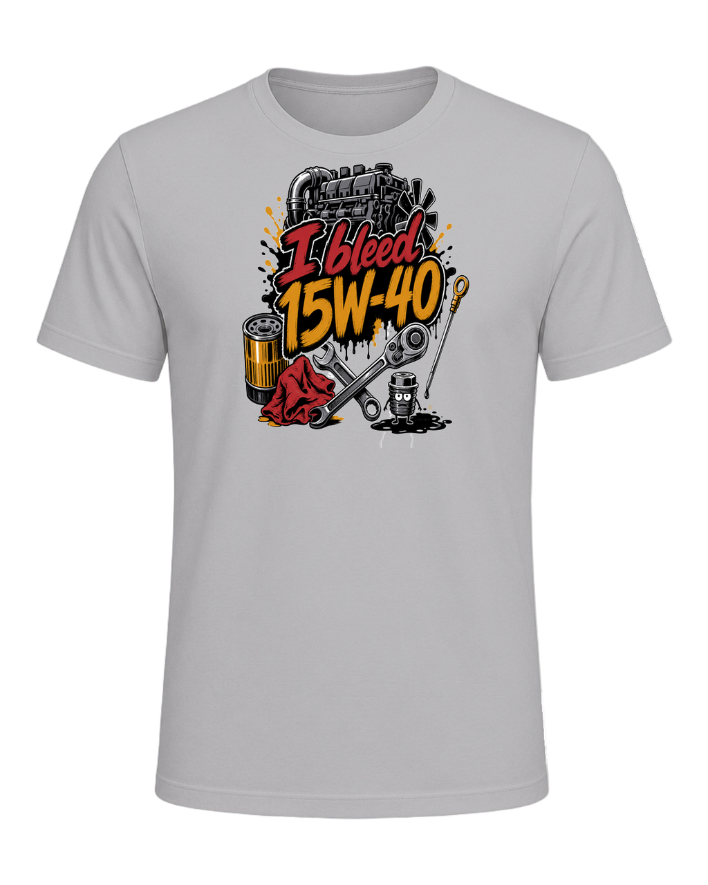 I bleed 15W-40 — Athletic Heather