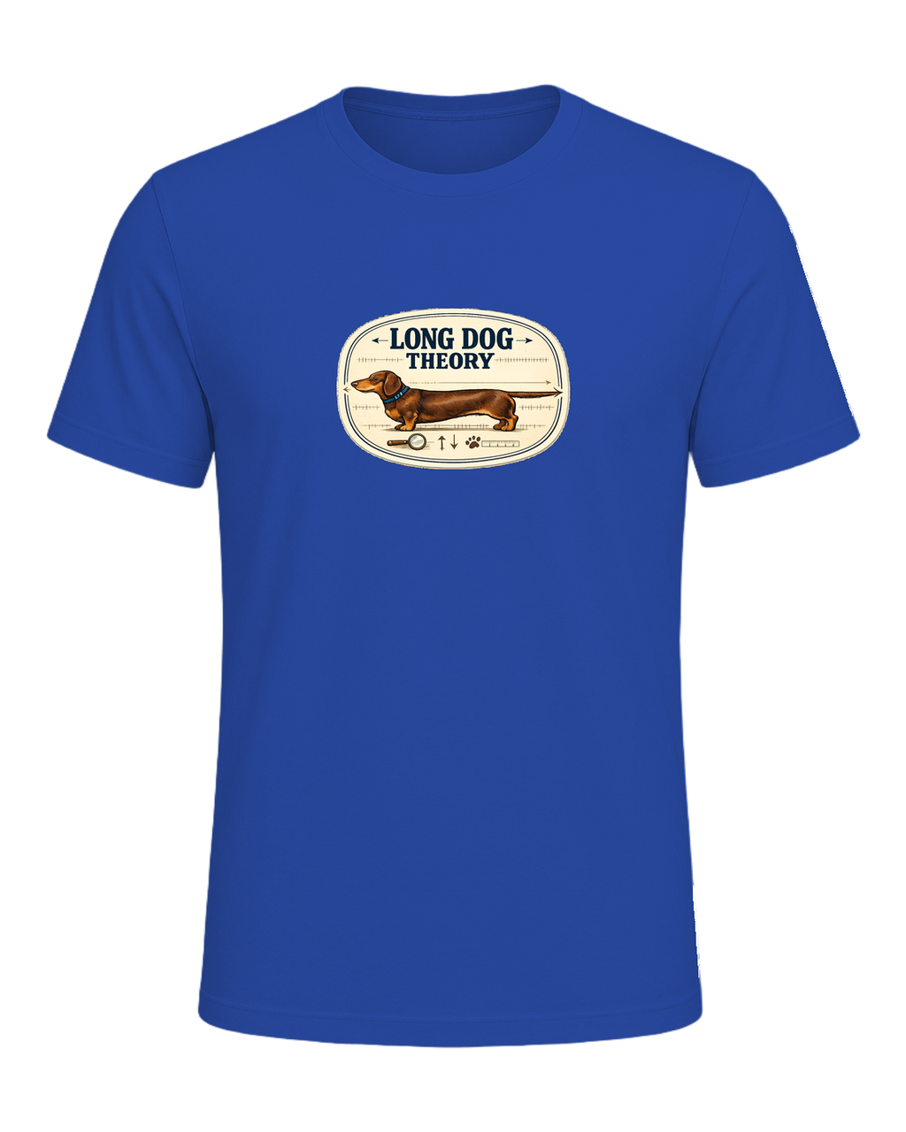 A clever vintage field-note dachshund tee for believers in LONG DOG THEORY. — True Royal
