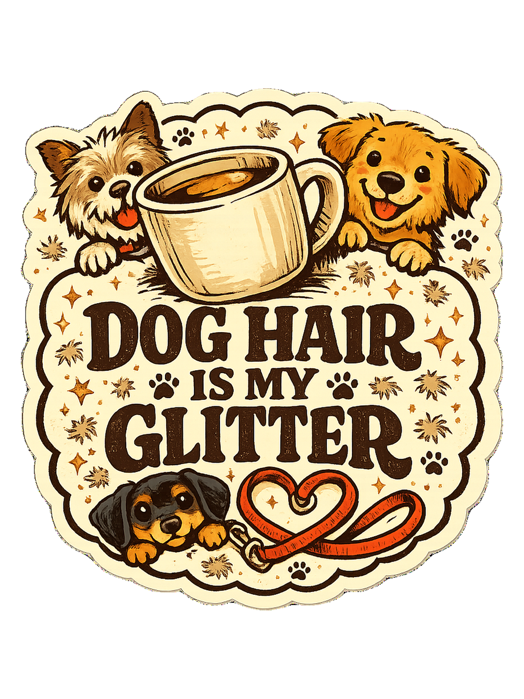 A cozy funny dog mom tee for anyone who treats pet hair like part of the outfit.