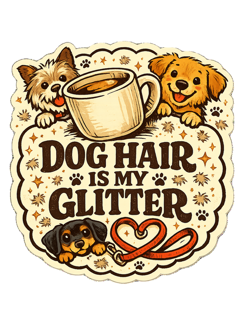 A cozy funny dog mom tee for anyone who treats pet hair like part of the outfit.