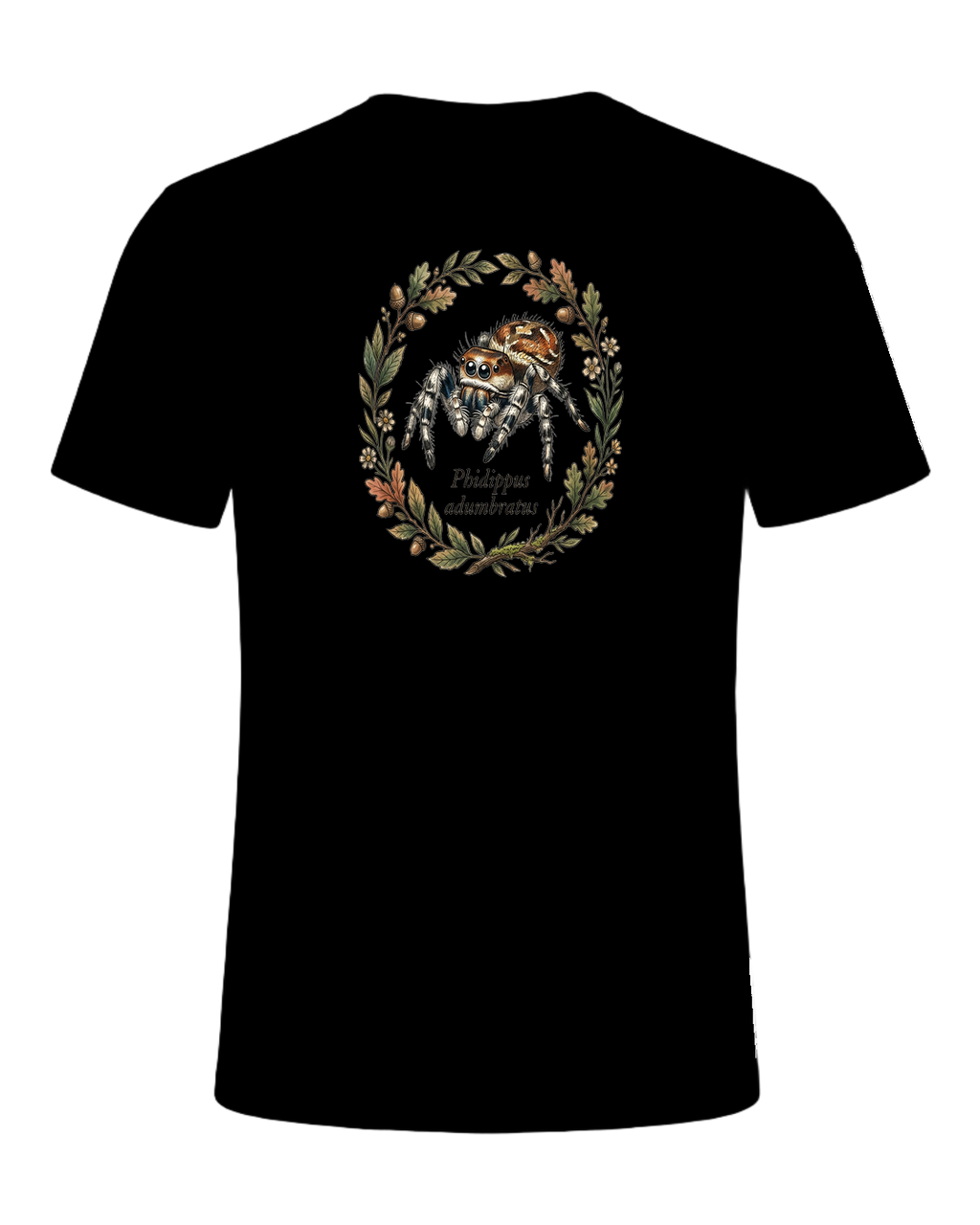 Jumping Spider Close-up Art — Black