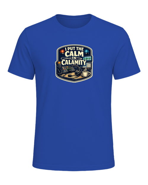 A funny 911 dispatcher tee for the calm voice in everyone else’s emergency. — True Royal