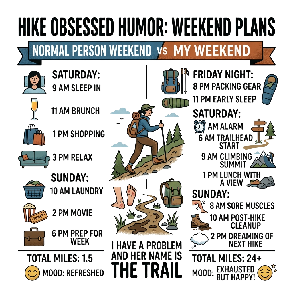 Hike Obsessed Humor
