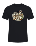 I Just Pay The Cat Rent Tee — Vintage Black
