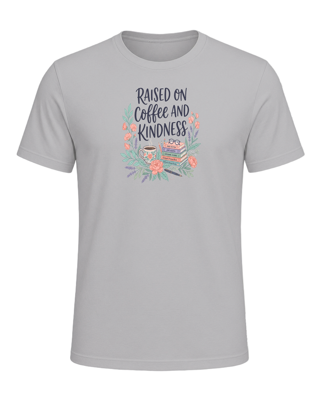 RAISED ON COFFEE AND KINDNESS — Athletic Heather