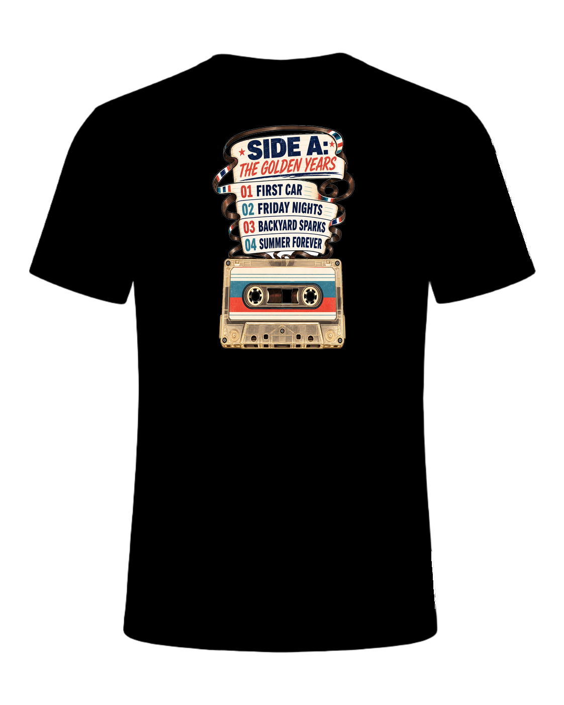 80s Cassette Nostalgia — Black
