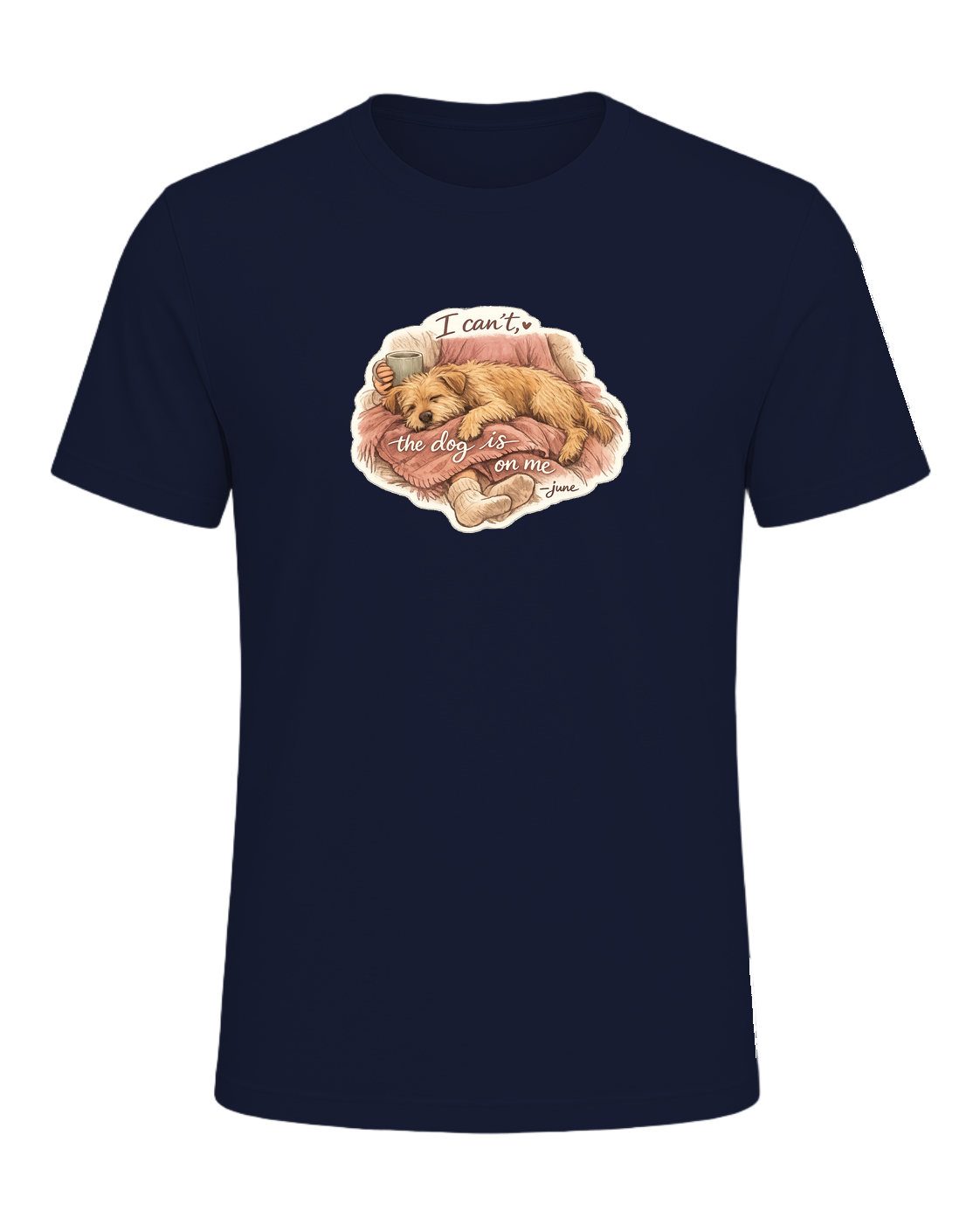 I Can't, The Dog Is On Me Tee — Navy