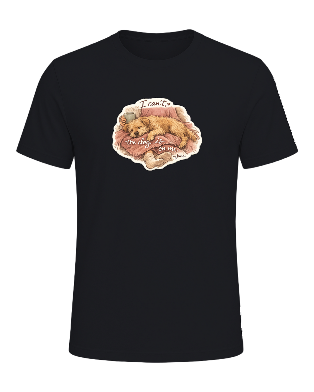 I Can't, The Dog Is On Me Tee — Vintage Black
