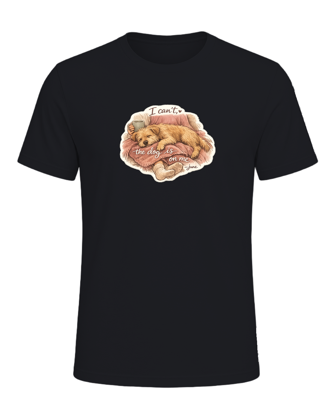 I Can't, The Dog Is On Me Tee — Vintage Black