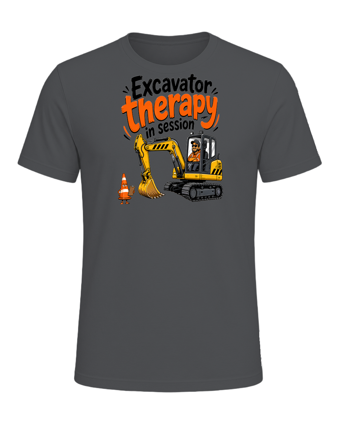 Excavator therapy in session — Asphalt