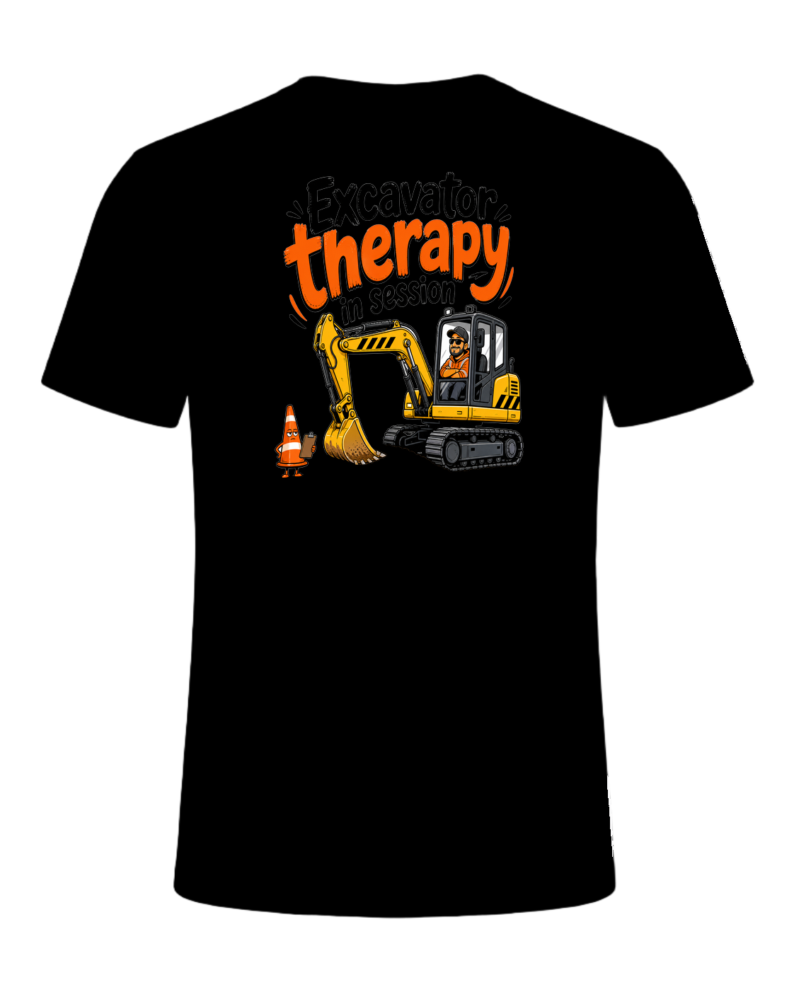 Excavator therapy in session — Black