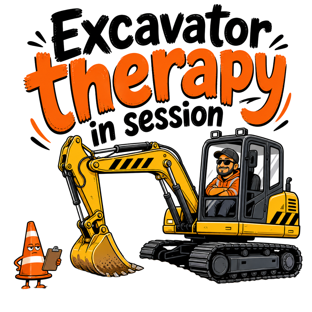 Excavator therapy in session