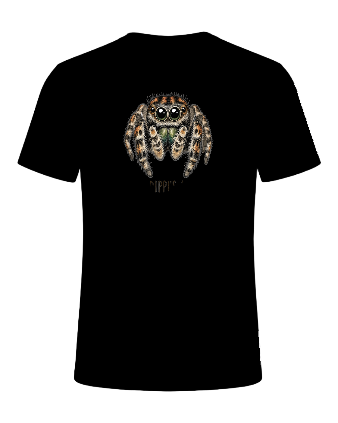 Jumping Spider Close-up Art — Black