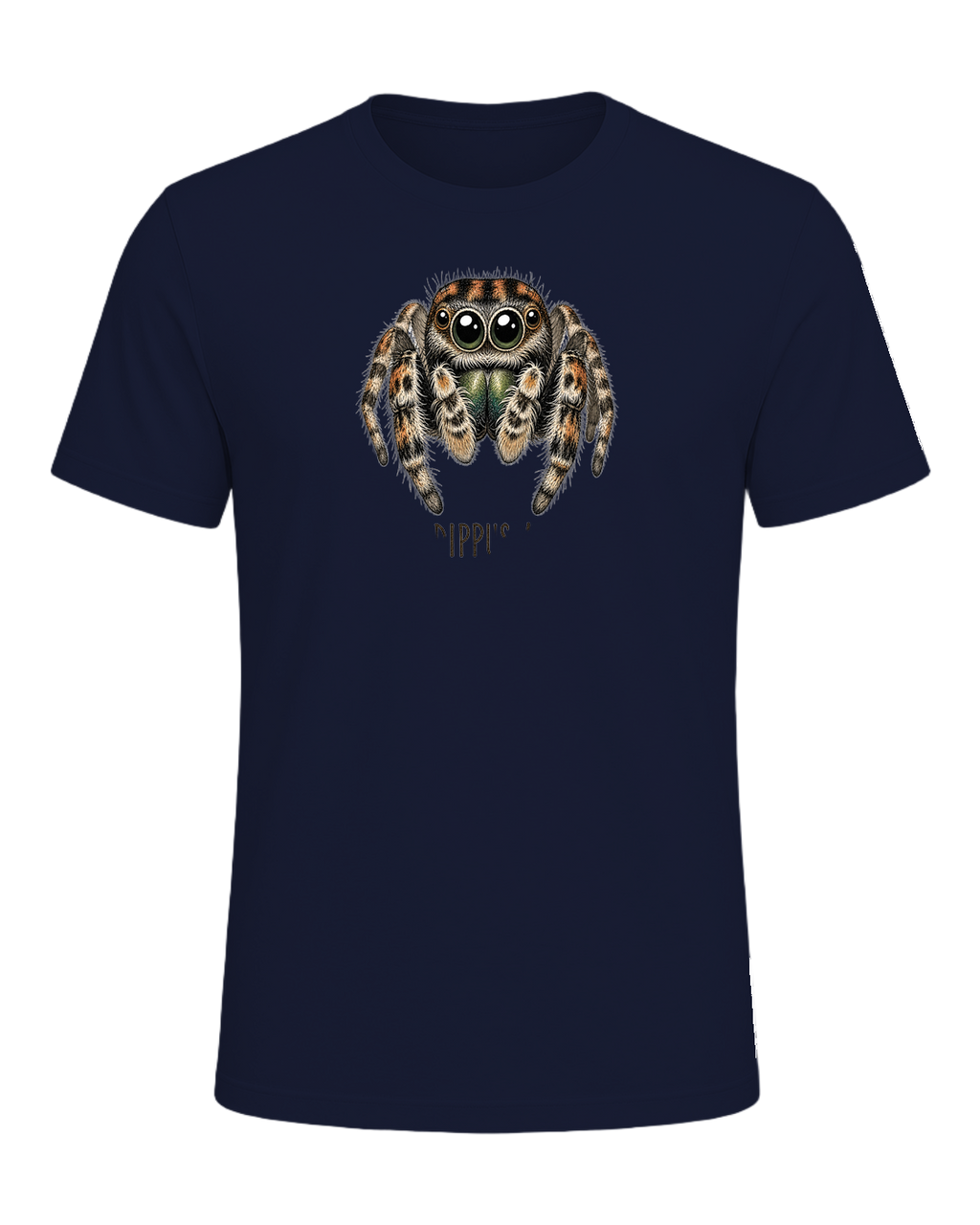 Jumping Spider Close-up Art — Navy