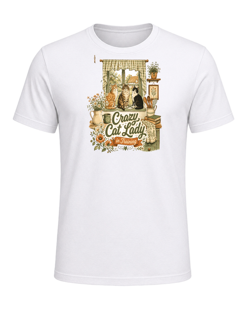 Cat Lady Cottagecore — White