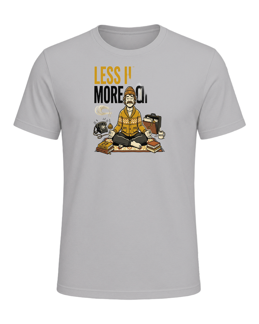 LESS HUSTLE MORE OMMM — Athletic Heather