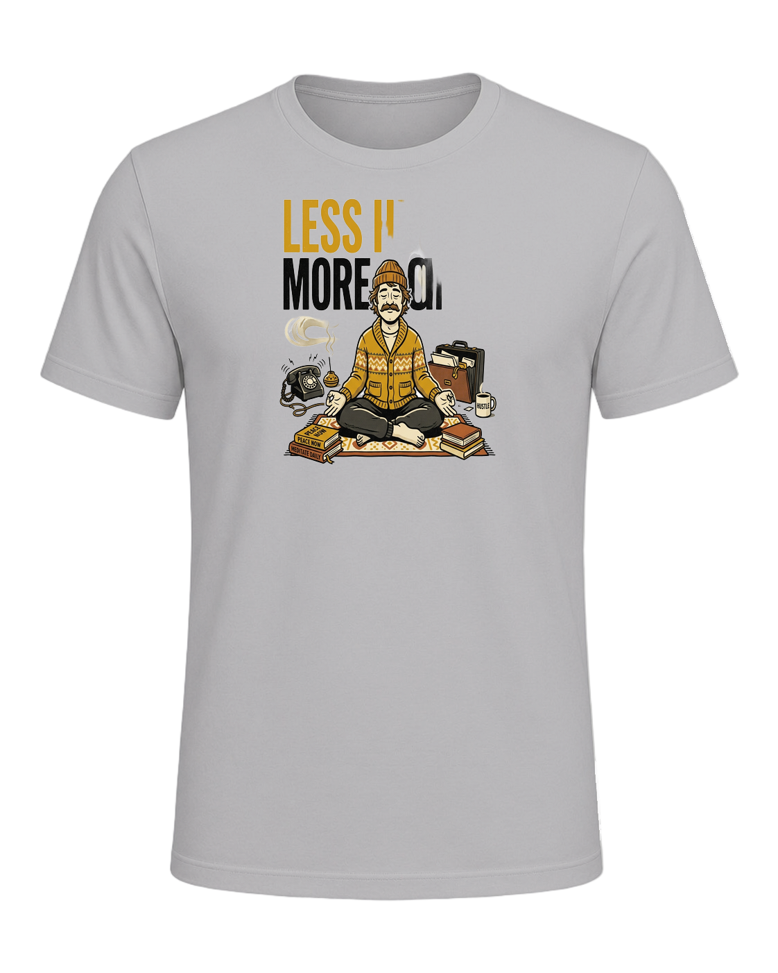 LESS HUSTLE MORE OMMM — Athletic Heather