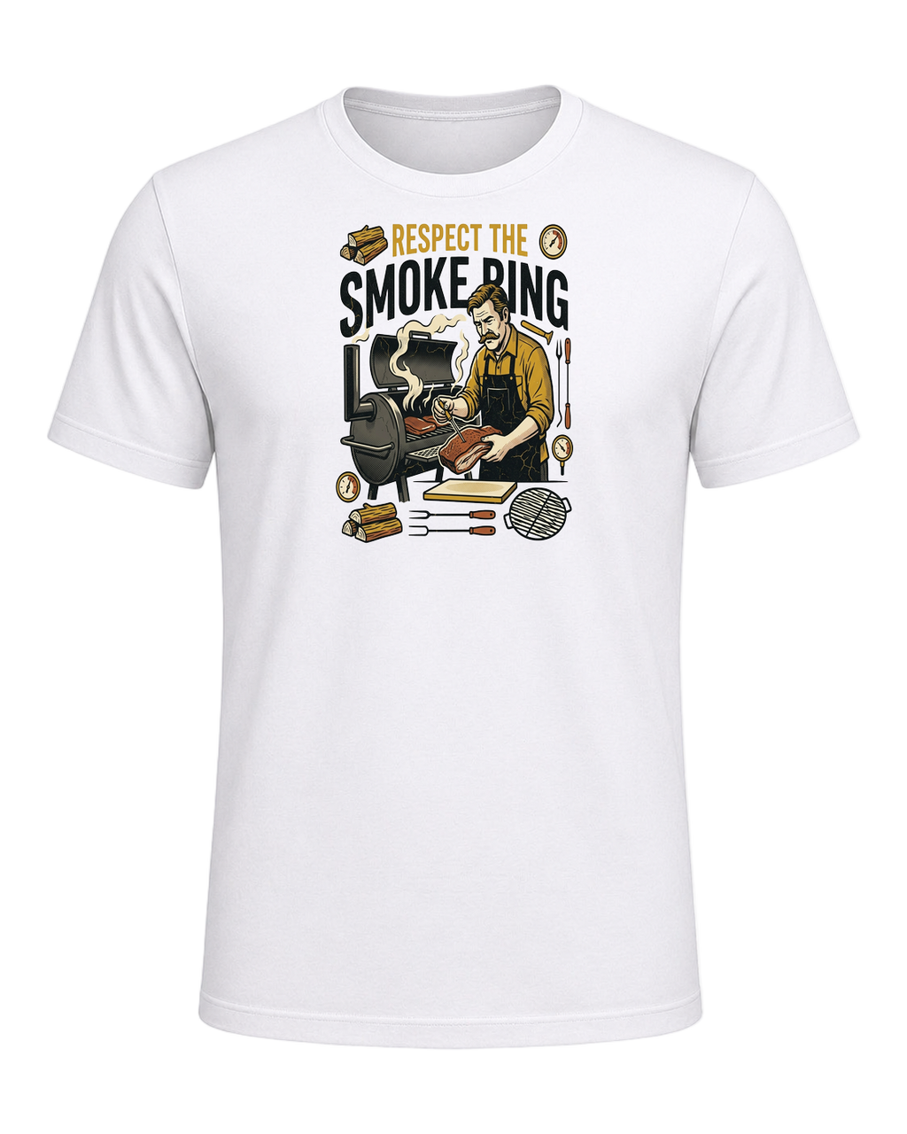 RESPECT THE SMOKE RING — White