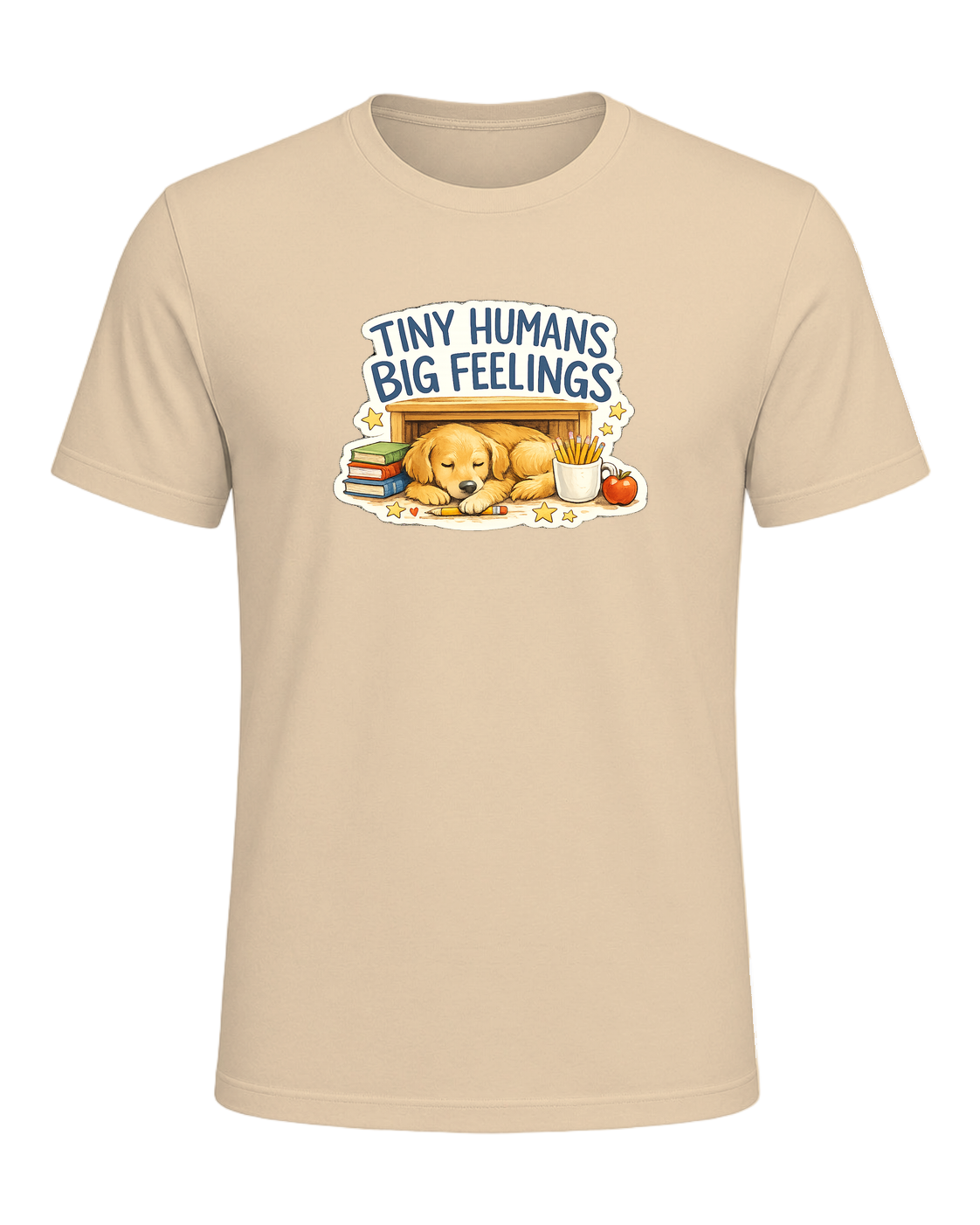 Tiny Humans Big Feelings Tee — Soft Cream