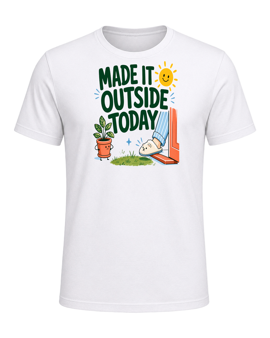 MADE IT OUTSIDE TODAY — White