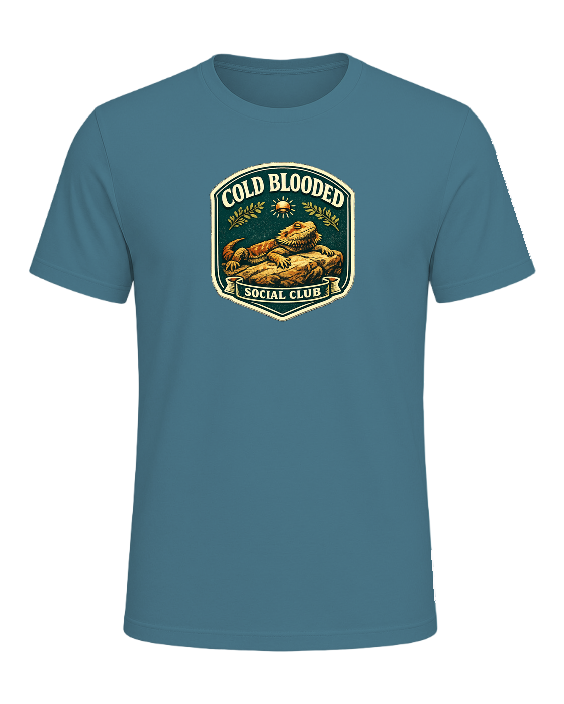Cold Blooded Social Club Tee — Heather Deep Teal