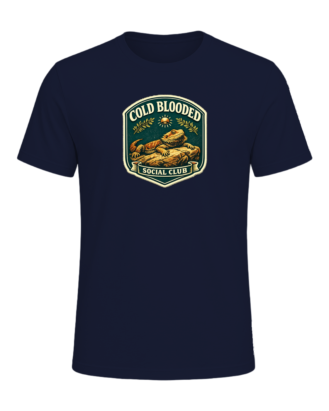 Cold Blooded Social Club Tee — Navy