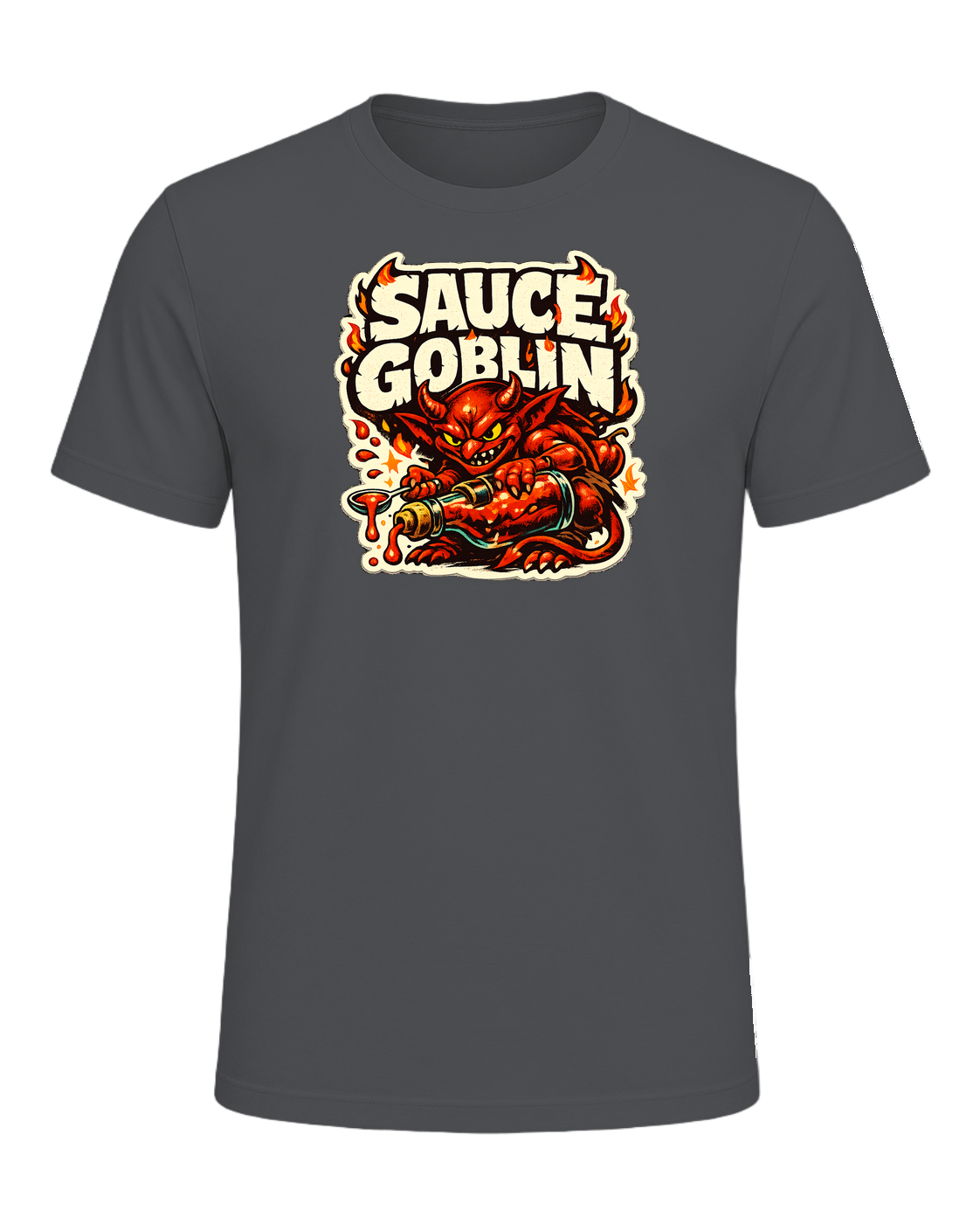 Sauce Goblin Tee — Asphalt