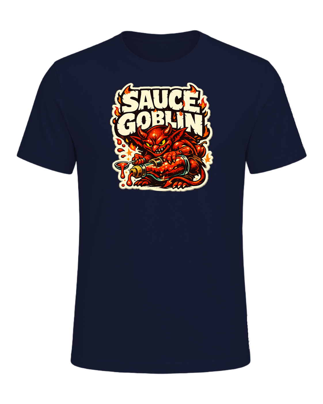 Sauce Goblin Tee — Navy