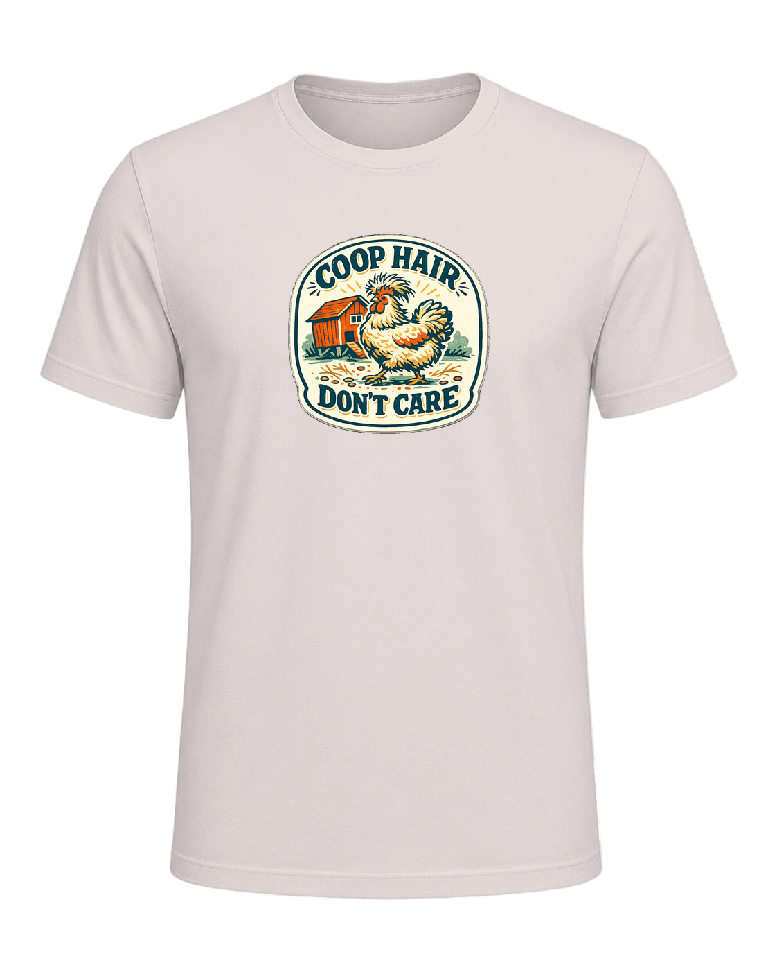 Coop Hair, Don’t Care Tee — Heather Dust