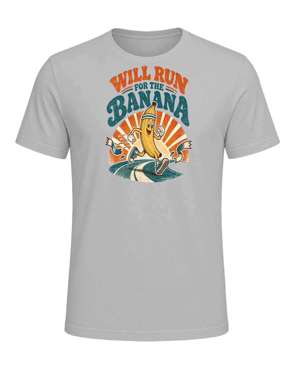 WILL RUN FOR THE BANANA — Athletic Heather