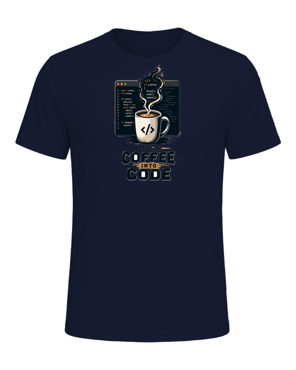 Coffee + Programmer — Navy