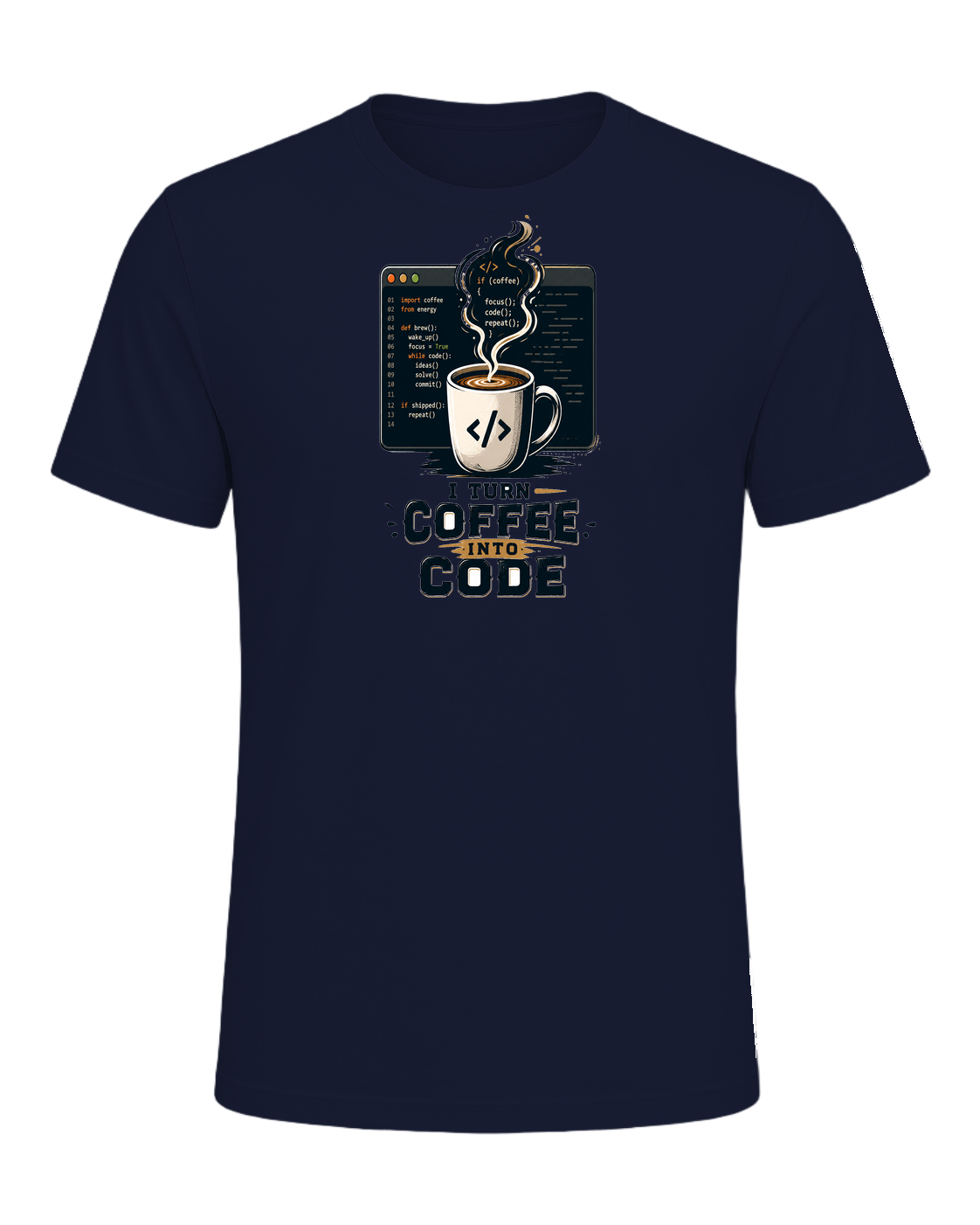 Coffee + Programmer — Navy