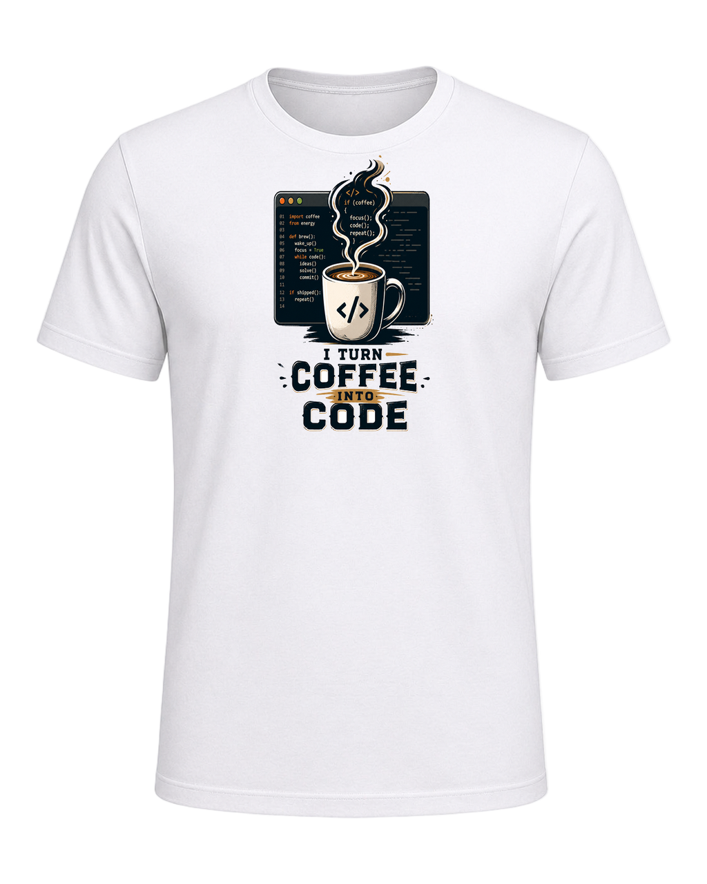 Coffee + Programmer — White