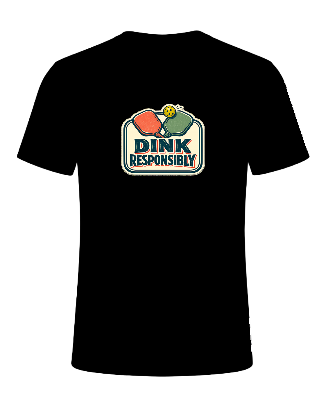 Dink Responsibly Tee — Black