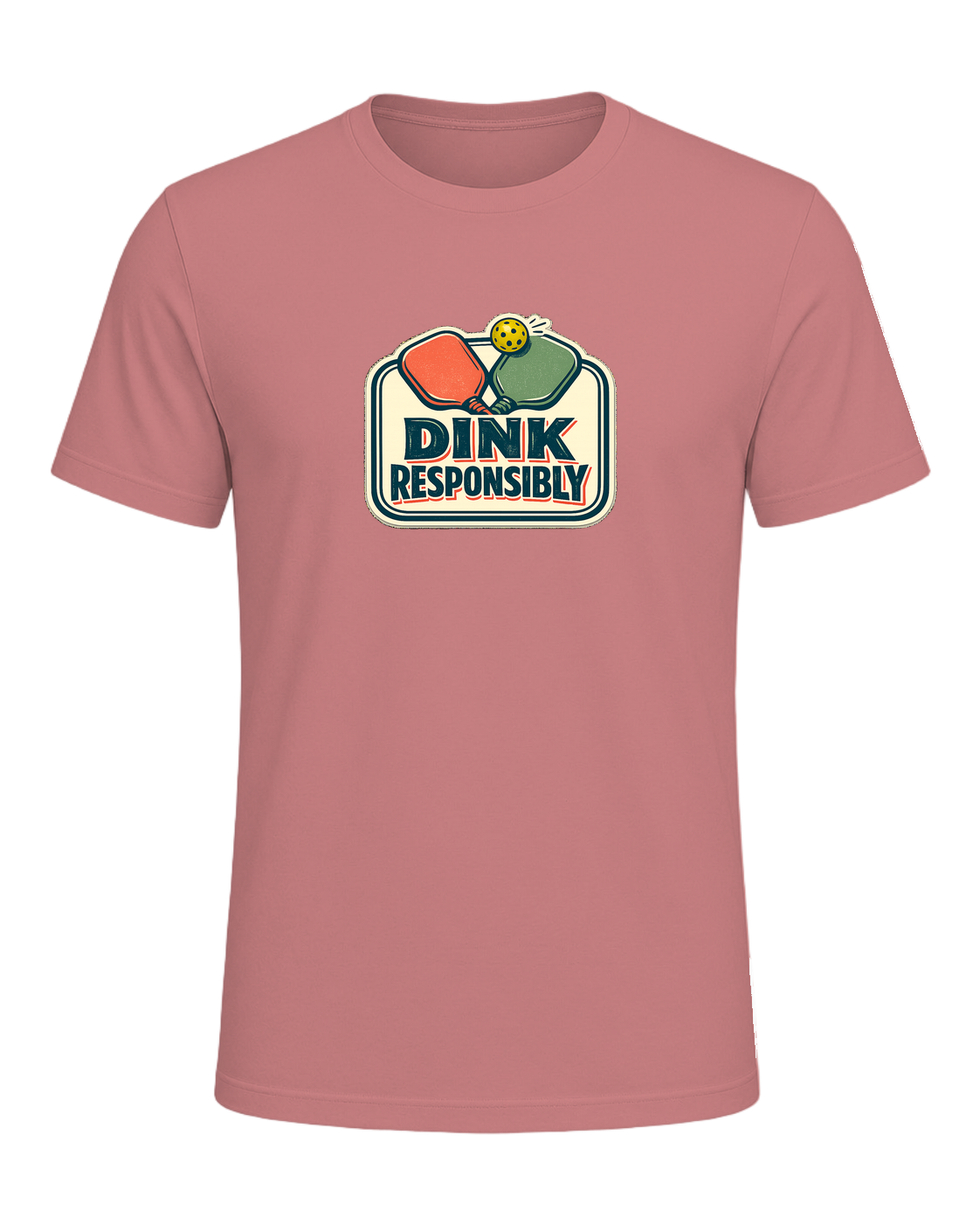 Dink Responsibly Tee — Heather Mauve