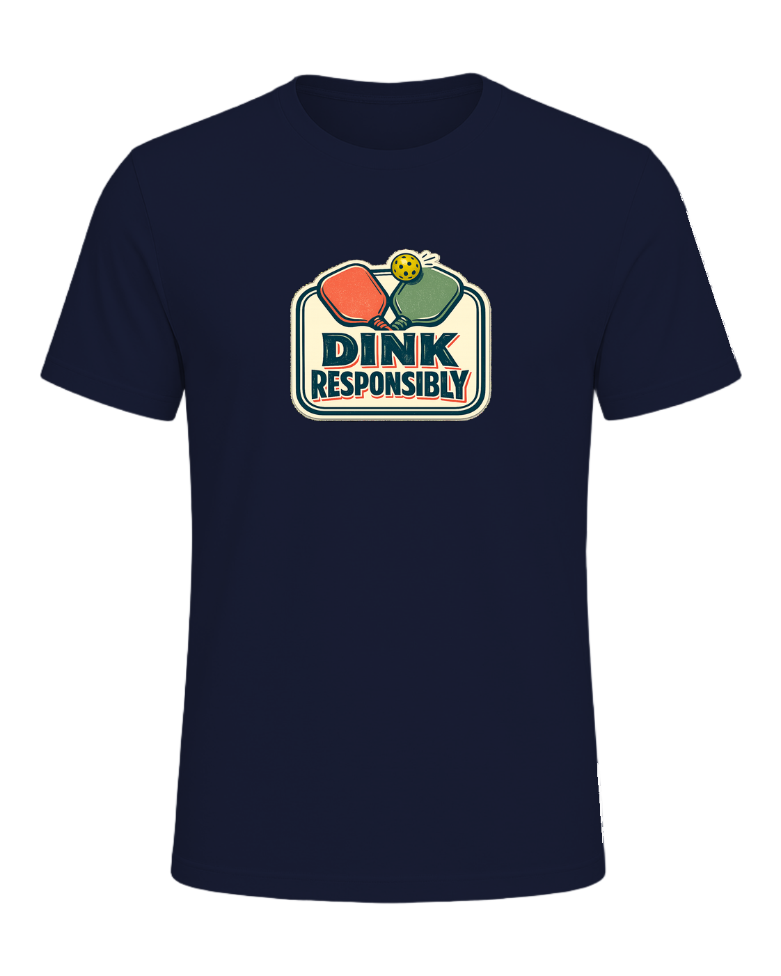 Dink Responsibly Tee — Navy