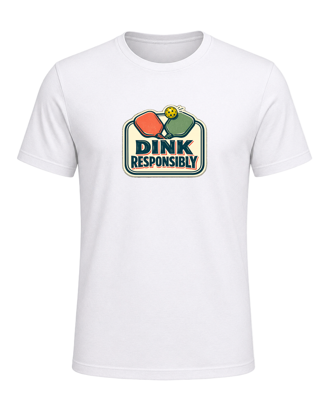 Dink Responsibly Tee — White