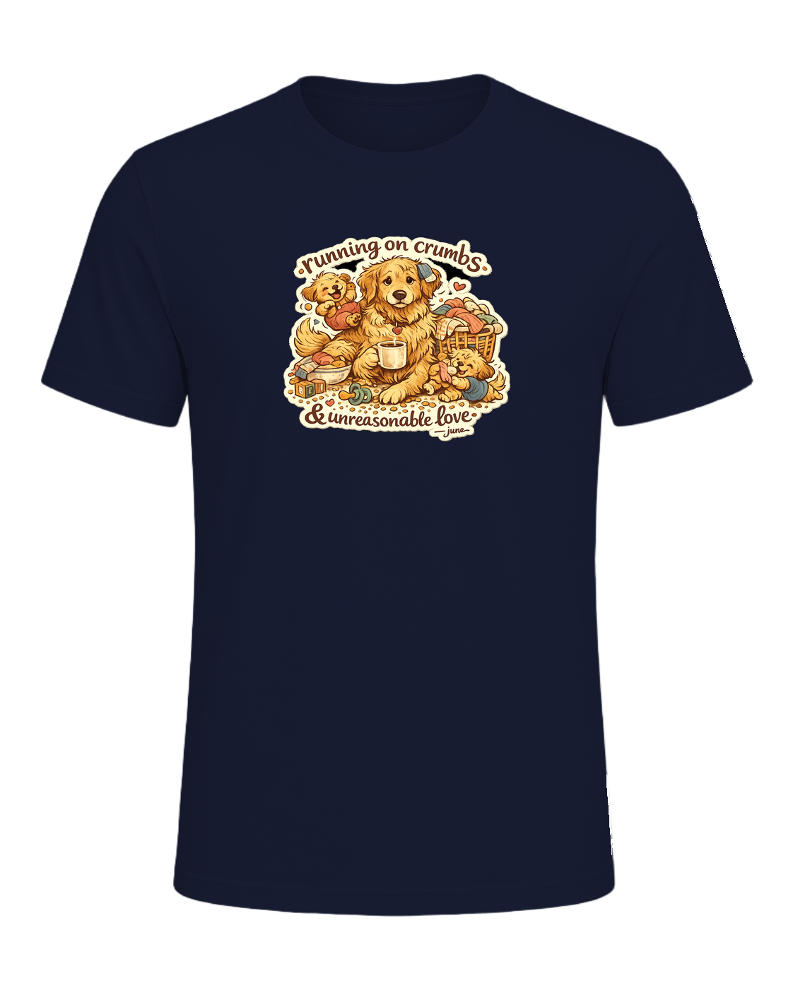 Running On Crumbs & Unreasonable Love Tee — Navy