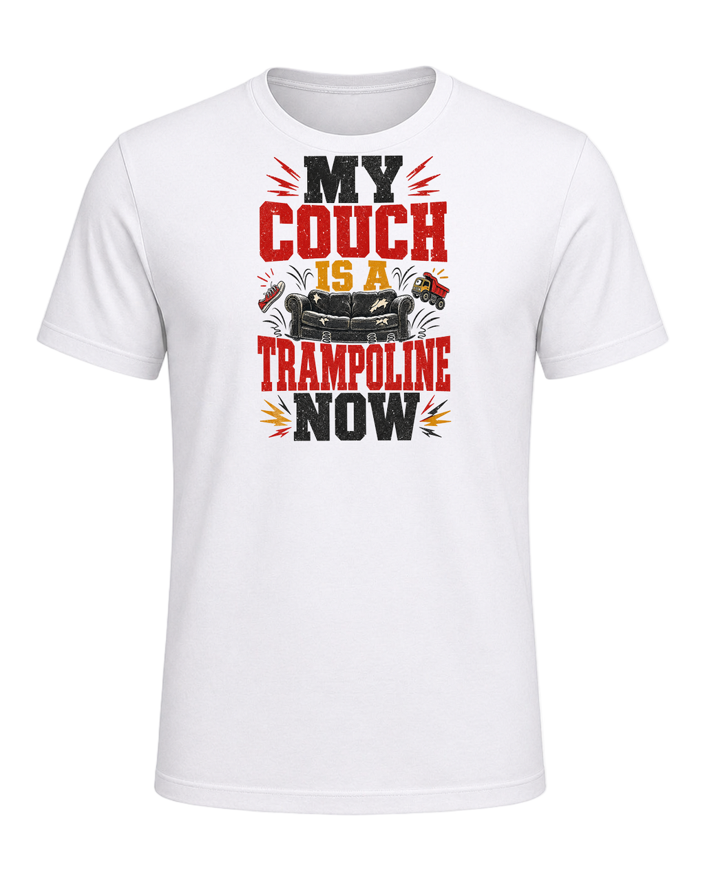 My couch is a trampoline now — White