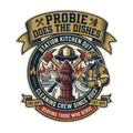 Probie does the dishes