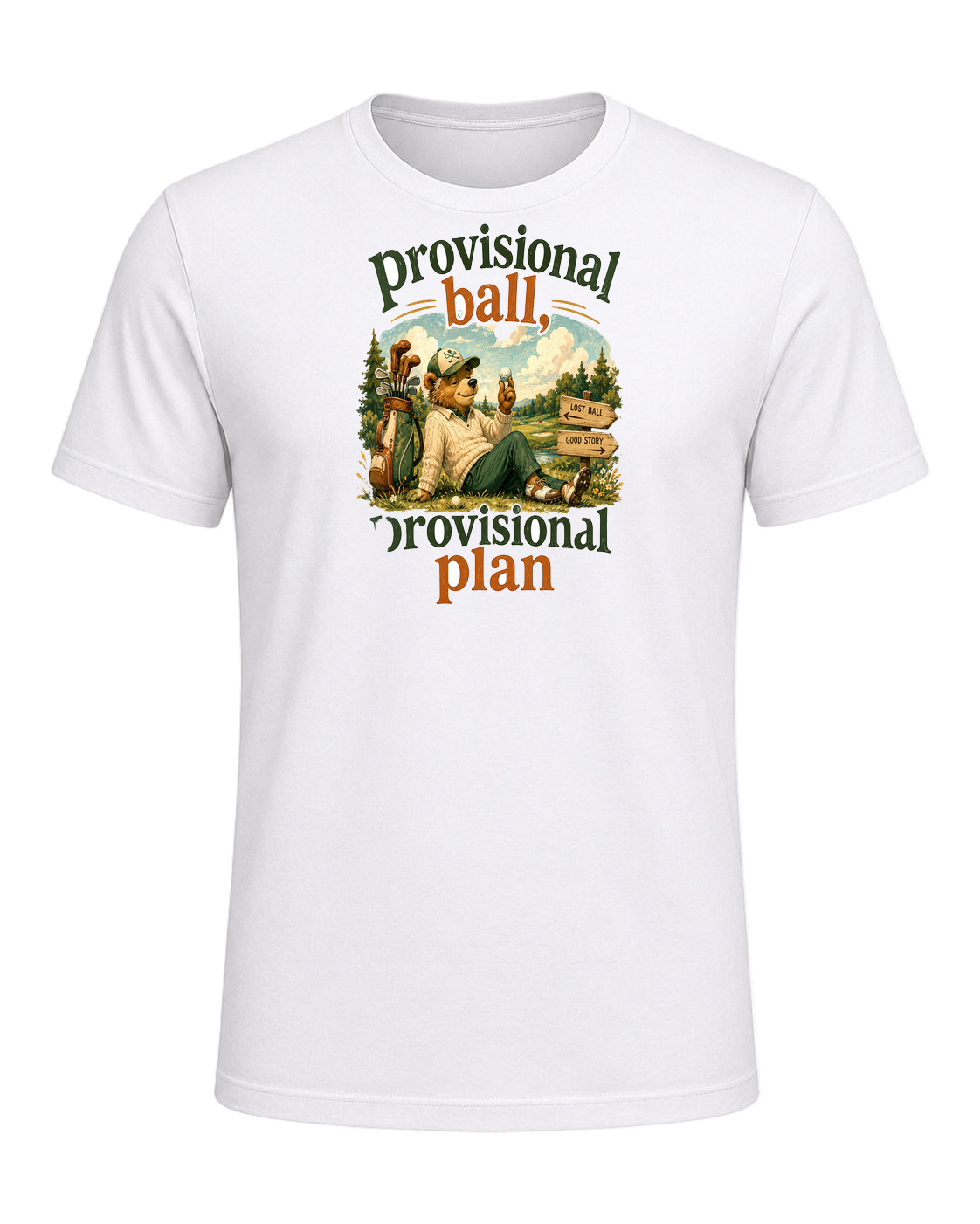 provisional ball, provisional plan — White