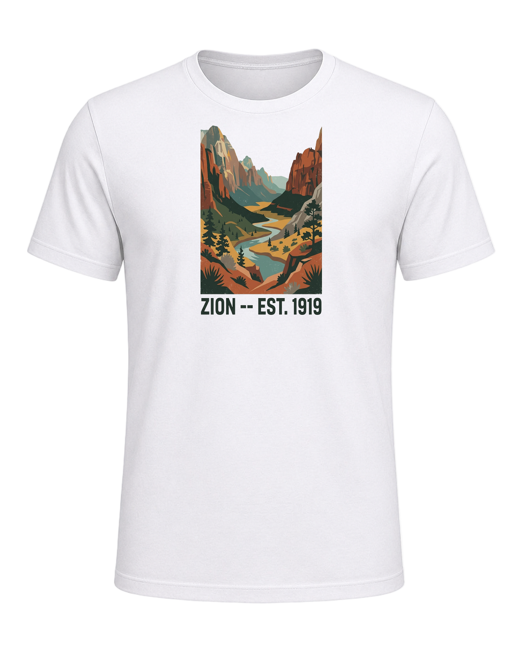 National Park Specific (WPA Style) — White