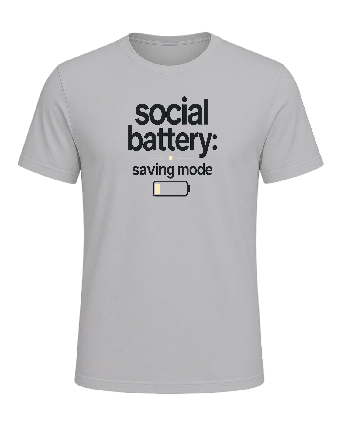 social battery: saving mode — Athletic Heather